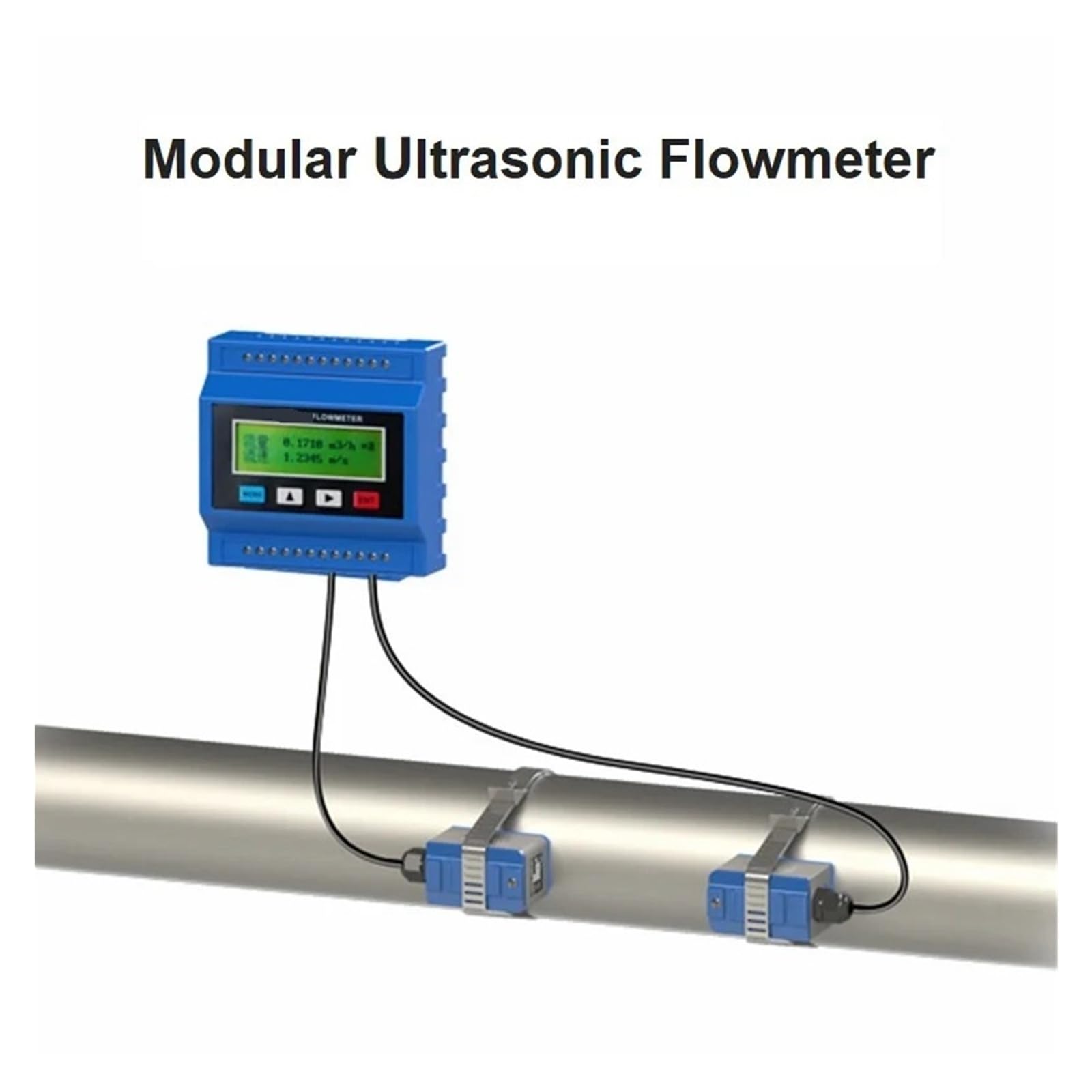 TUF2000M cyfrowy modułowy ultrasoniczny przepływomierz TS2 TM-1 TL-1 Przetwornik, opcjonalny zakres pomiaru DN15-6000 mm (TUF-2000M TM-1)