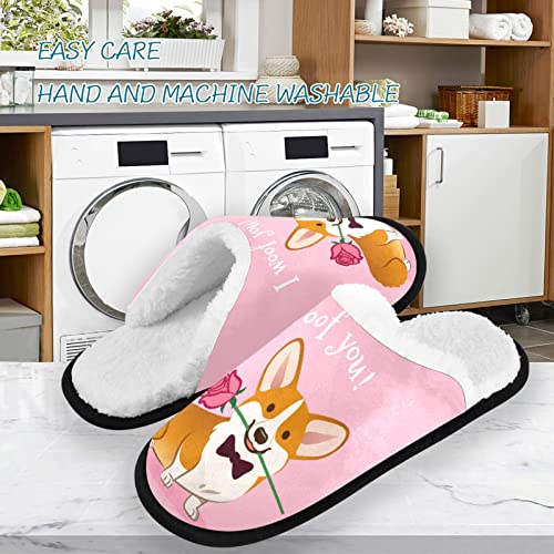 visesunny Slippers for Women Mens Winter Warm Memory Foam Cotton Home Slippers Soft Plush Fleece Slip on House Slippers for Girls Indoor Outdoor Shoes3