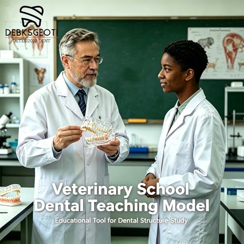 Image of Canine Dental Dog TransparentTeeth Model Pet Clinic Anatomical Tooth Jaw for Veterinary Education Decoration Demo (Clear Dog Tooth Model)