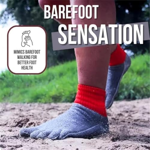 2Pair Konjoun Barefoot Socks Grounding Mens Womens,Non Slip Breathable Toe Socks,Portable Workout Socks for Outdoor Hiking2