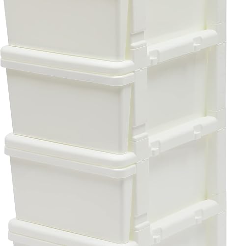Miniatura 8 de LOYALHEARTDY Organizador de cajones, caja de almacenamiento para el hogar con 4 cajones, caja de almacenamiento de cosméticos con 4 cajones