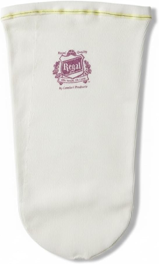 Regal Acrylic Stretch Prosthetic Sock - 3 Ply With Hole - Wide Regular - PSRWDRG33K - Yellow Color Band