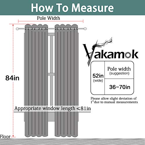 Yakamok Thermal Insulated Solid Ring Top Blackout Window Drapes-Blackout Curtains Panels for Bedroom,52" W x 84" L (Set of 2 Panels,Lilac,2 Tie Backs Included)