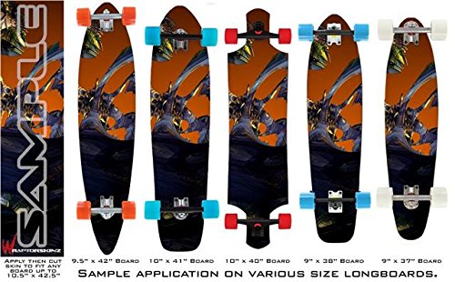 Alien Tech - Decal Style Vinyl Wrap Skin fits Longboard Skateboards up to 10