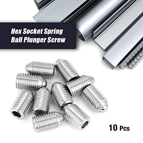 Parafuso de êmbolo de esfera de mola, fuso de esfera sextavado, pacote prático de 10 para equipament