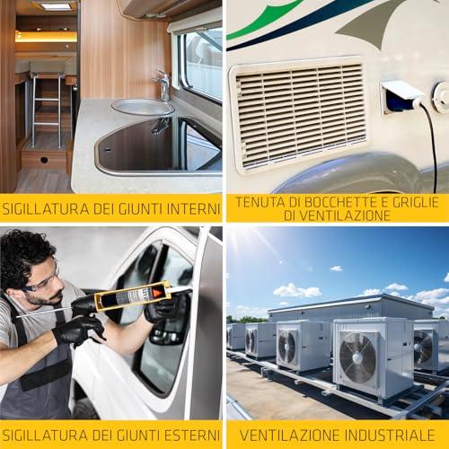 Sika - Sikaflex 521 UV, Bianco - Sigillante resistente agli agenti atmosferici - Per interno ed esterni - Privo di isocianati - 300ml - 7