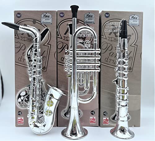 Toy Instruments Set Trumpet, Saxophone and Clarient with Standard...