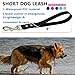 Short Dog Leash - 9 Inch Dogs Lead Grab Tab Heavy Duty Waterproof PVC Dog Training Traffic Leashes for Safety Control Behavior Correction Hiking Backup & All Breeds (Black, 9'')