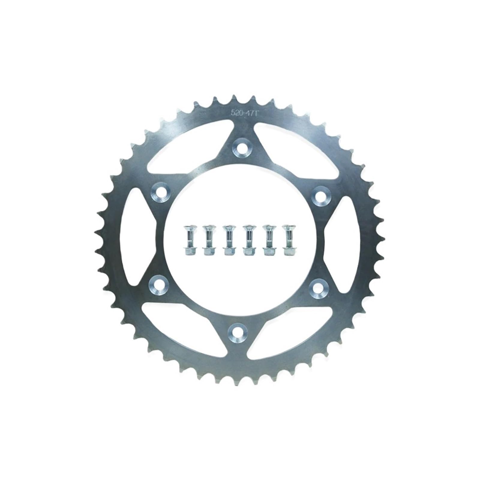EJUOYO Chain Sprocket Fit For CR125 CRF230L CRM250 CRF450R XR Rear Sprockets 520 Chain 41T 45T 47T 50T 52T Steel Sprocket Cog(47T)