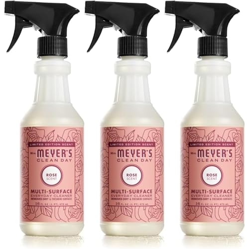 MRS. MEYER’S CLEAN DAY All-Purpose Cleaner Spray, Limited Edition Rose, 16 fl. oz – Pack of 3