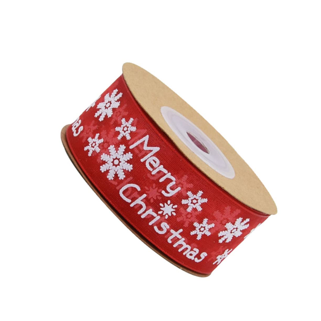 Tofficu 3 Rollen Weihnachtsfeier-dekorationen Schneeflockenbänder Rotes Polyester-verpackungsband Zum Verpacken Von Geschenken