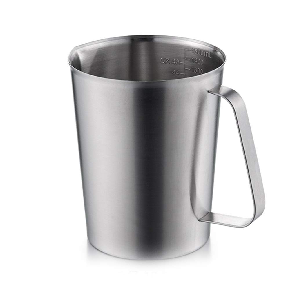 Tasse À Mesurer, Acier Inoxydable Sculpture Unité En Train De Lire Métal Dessin Facile À Nettoyer Solide (Size : 1500ml)