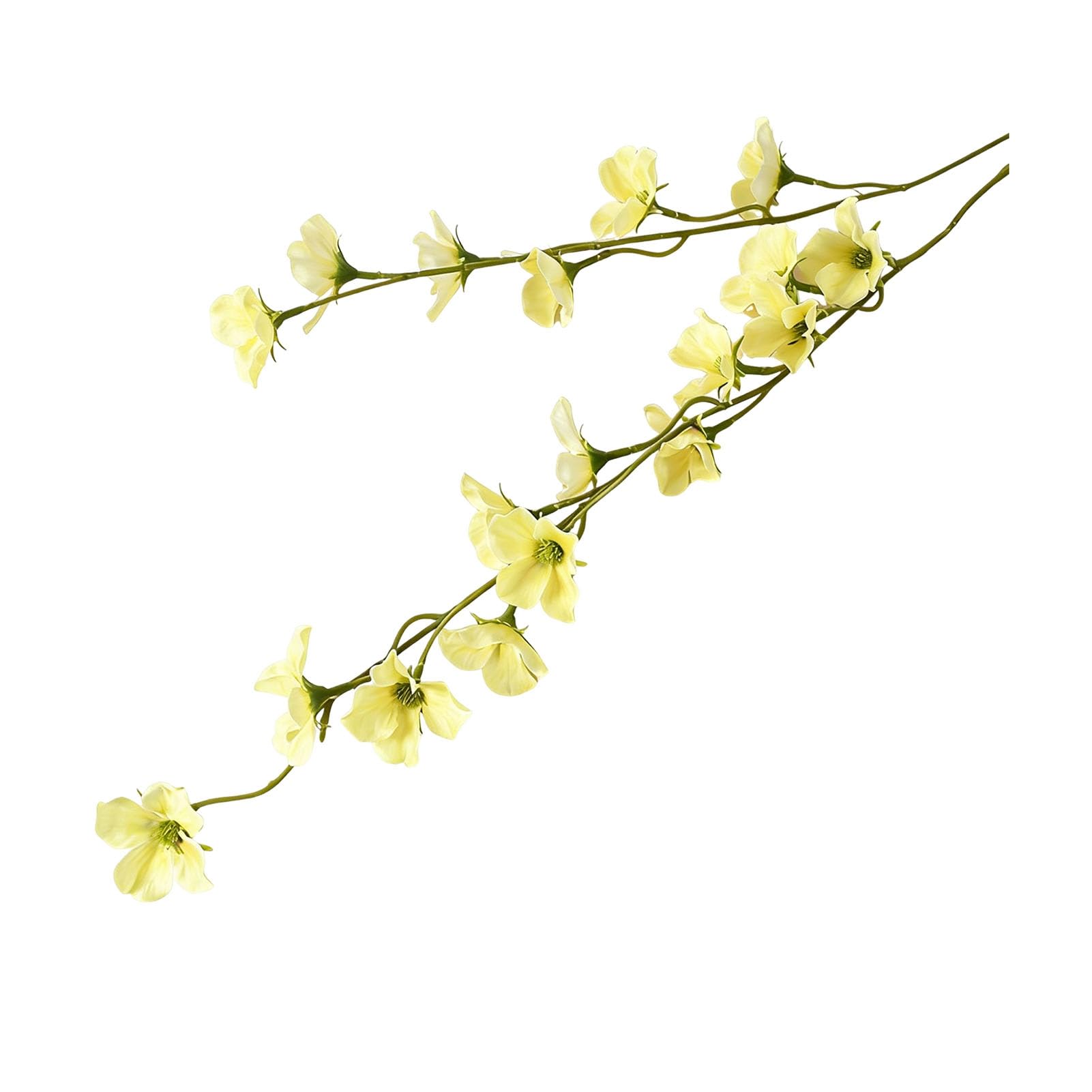 Virelynx Artificial Crabapple Blossom Stem – Realistic Faux Begonia Vine Branch, Long Stem Fake Flowers for Spring Summer Indoor Wedding