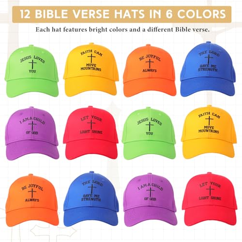 Image of Shyyween Pcs Vbs 2026 Christian Hats, Jesus Theme Baseball Caps Bulk for Summer Religious Church Sunday School Group Supplies