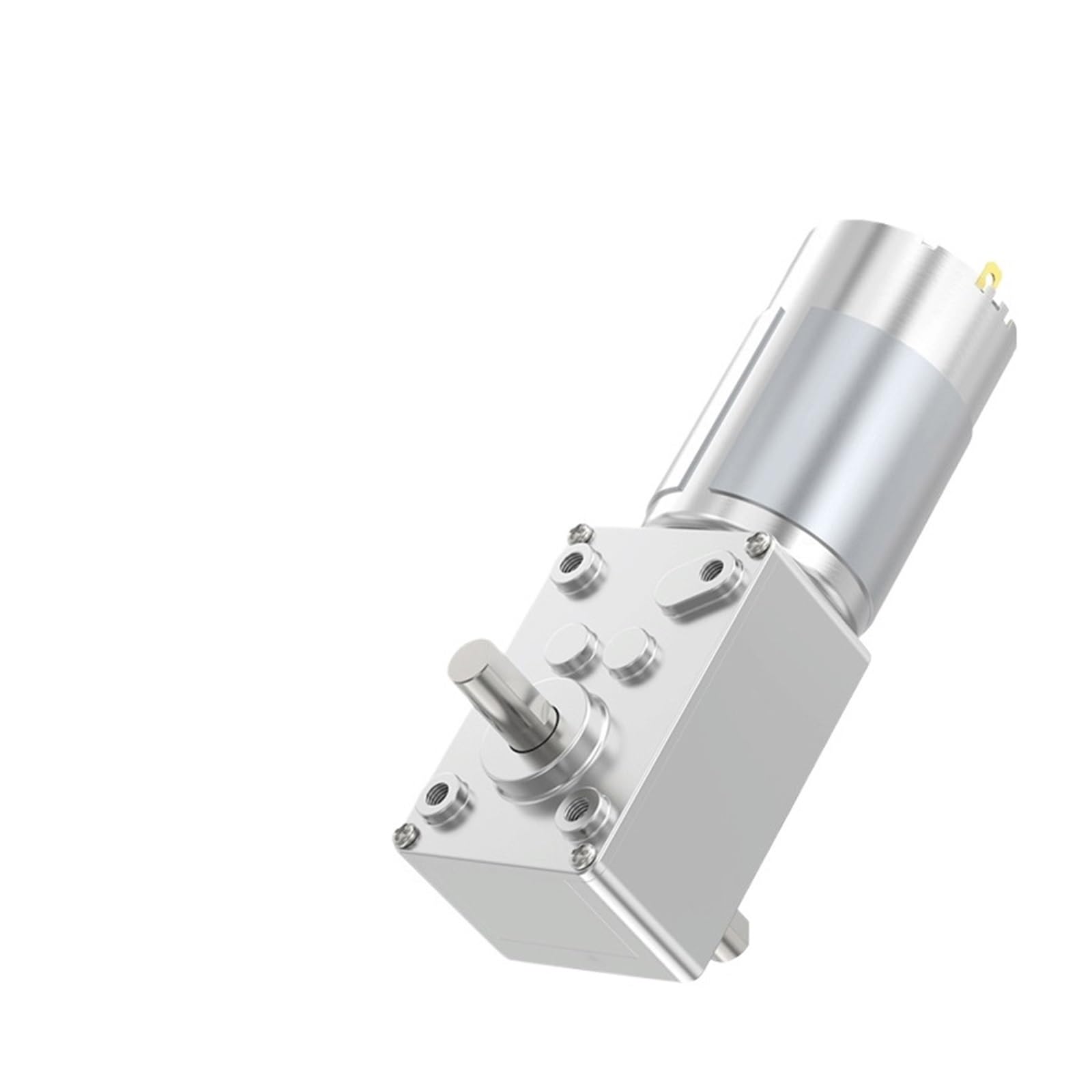ROUPWKWO 5840-555 Dual Shaft Worm Gear DC Geared Electronic Starter 12V24V Low RPM Speed Control Metal Gear Self-Locking Electronic Starter Motor(161RPM,24V Bracket Motor)