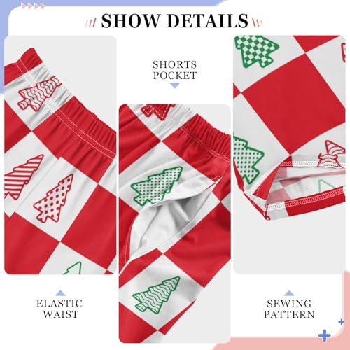 ZZKKO Christmas Tree Polka Dot Striped Heart Boys Pants for Kids Jogger Pants with Pockets S-XL4