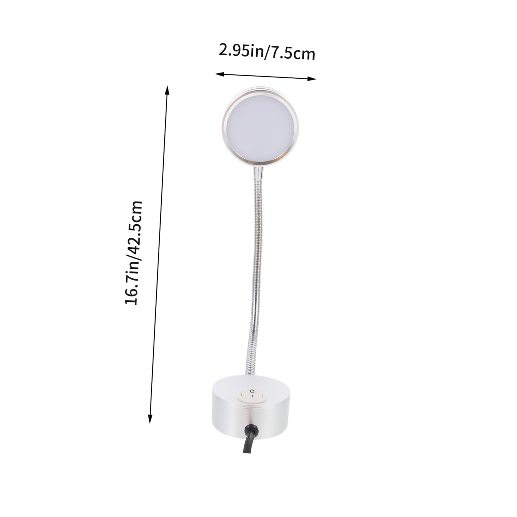 Lámpara de Lectura LED Flexible para Cama de Pared y Dormitorio | Cuello de Cisne Flexible, Aluminio Plata, Uso en Dormitorio y Escaleras, Estilo Elegante y Sencillo
