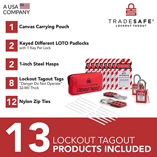 Buy TRADESAFE Lockout Tagout Kit with Loto Locks for Gate Valves, Ball... Buy TRADESAFE Lockout Tagout Kit with Loto Locks for Gate Valves, Ball...