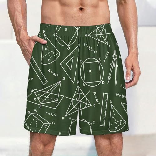 Math Science Men's Satin Pajama Boxer Shorts Silk Feeling Lounge Sleep Underwear2