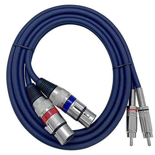 Seismic Audio - Sa-2Raxrf05 - Heavy Duty 5 Foot Dual Xlr To Rca Patch Cable, 2 Xlr Female To 2 Rca Male Interconnect Patch Cord Hifi Stereo Pro Audio #TOP1