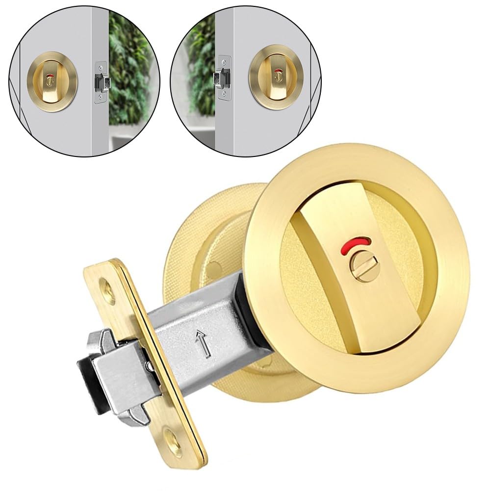 Serrure de porte contemporaine dorée KiraKira en alliage haut de gamme
