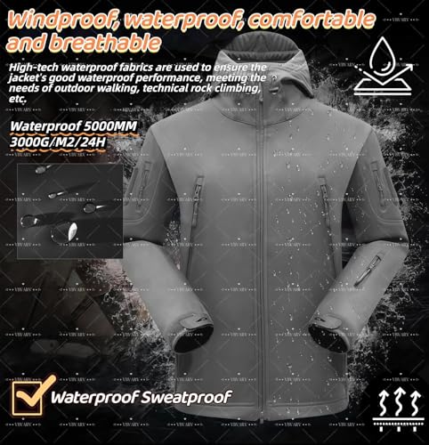 Militärische Taktische Herren-Kampfuniform wasserdichte Armee-Kampfanzug-Sets Camouflage Softshell-Jacken-Hosen Jagdkleidung – Bild 3