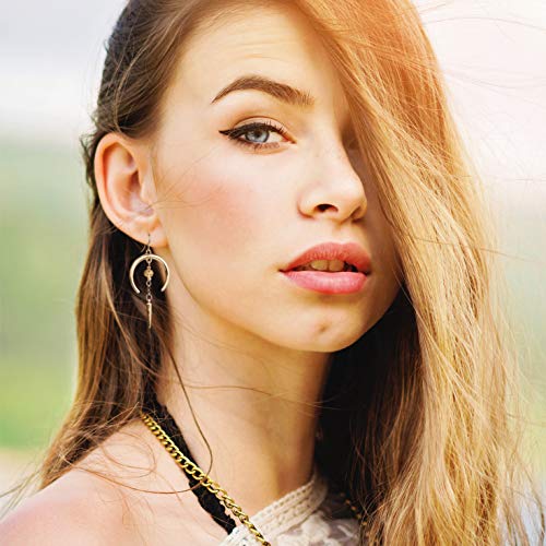 SPUNKYsoul Earring Crescent Horn and Faceted for Women2