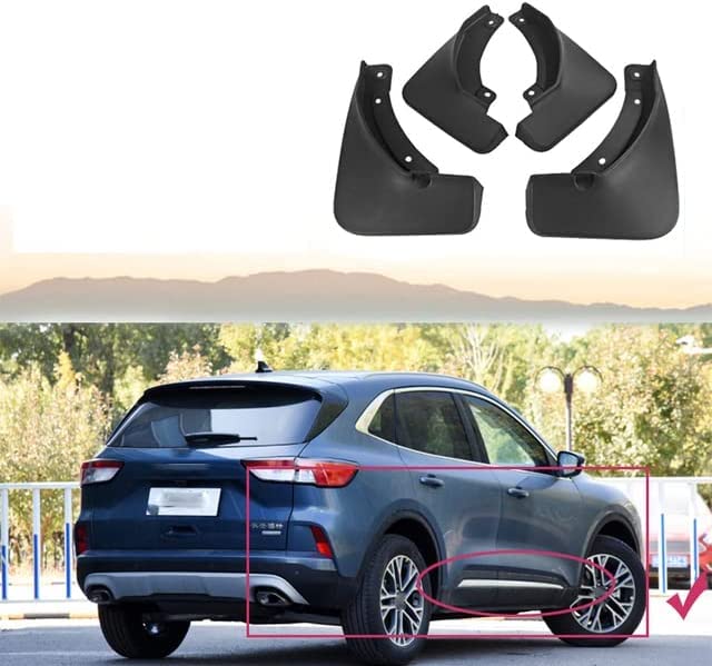 4 Pezzi Auto parafanghi paraspruzzi per Ford Kuga Escaps 2013-2023, Impermeabile e Resistente Parafango Parabordi Copertura,St-line-2020-2023