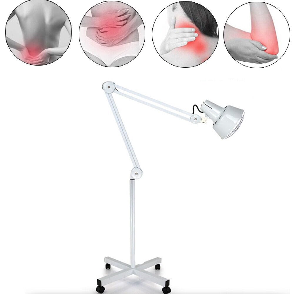 Lampada a infrarossi, 275 W, per terapia della luce rossa, per la terapia del dolore, 4 ruote, altezza regolabile per la casa e il salone