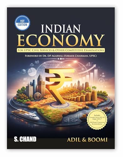 Image of Indian Economy Book 2026 - 2027 for UPSC Civil Services Exam & State PSC Competitive Exams (Prelims + Mains) JAIIB /CAIIB | PYQ Previous Year Question | Taxation, Public Finance, Budget /Economic Survey