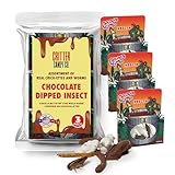 Hotlix Chocolate Dipped Edible Insects (3-Pack), Edible Bug, Exotic Snacks, Chocolate Covered Worms & Crickets For Humans, Halloween Candy, Weird Candy, Weird Food, Weird Snacks, Exotic Candy