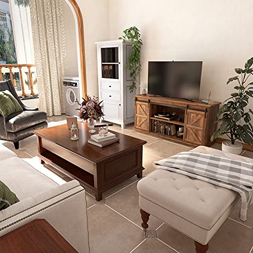 image for JUMMICO TV Stand for 65 Inch TV, Entertainment Center with Storage Cab