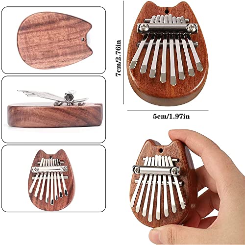 Yakida Mini Kalimba 8 touches, piano à pouce en bois massif, piano à pouce musical Marimba portable avec cordon, cadeau… - Les Beatles, Paul McCartney, John Lennon, RIngo Starr, George Harrison Yakida Mini Kalimba 8 touches, piano à pouce en bois massif, piano à pouce musical Marimba portable avec cordon, cadeau… – Image 3