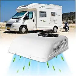 Treeligo Ar condicionado de teto para trailer, unidade de ar condicionado de 12 V CC para caminhão, van, trailer, ônibus, ambulância, carro, vassoura elétrica, passeios turísticos, apenas resfriamento