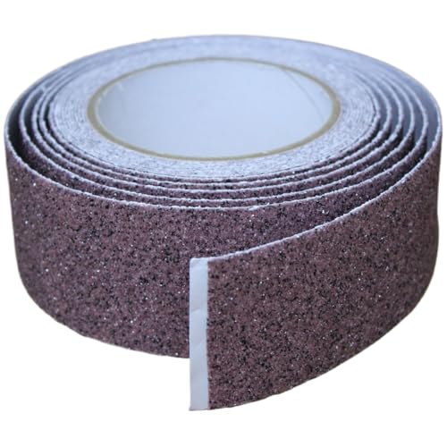 Image of Anti Slip Tape 2 Inch Wide, Waterproof Grip Adhesive Heavy Duty High Traction Friction for Indoor /Outdoor Steps (17 Ft /Brown-Black).