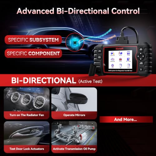 Image of iCarsoft Bidirectional Diagnostic Tool for Most Mercedes-Benz /Sprinter /Smart from 1996-2025 MB V3.0 2026 Version Up to 39 Service Full System OBD2 Scanner All Test AutoVIN Battery Test Free Update
