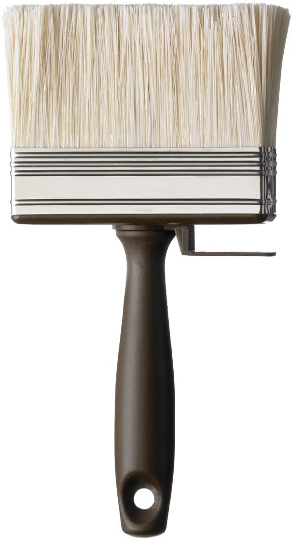 Jkg Black Large Shed & Fence Paint Brush 120 X 30Mm - Wide Soft Synthetic Bristles For Wood Stain Decking Timber Masonry & Emulsion Paint - Multi Purpose Decorating Brush For Sheds, Fences