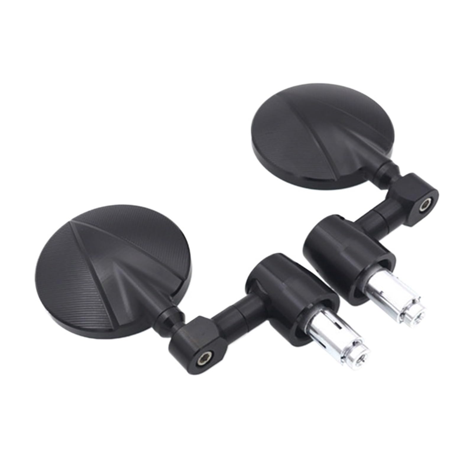 Pasuje Do Bmw 22 MM CNC Aluminiowy Motocykl Okrągły Uchwyt Koniec Lusterka Wsteczne Boczne Racer Moto Lusterko końcówkowe kierownicy(Black ring)