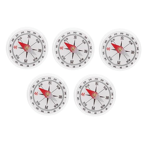 Set de 5 brújulas para niños de plástico portátiles