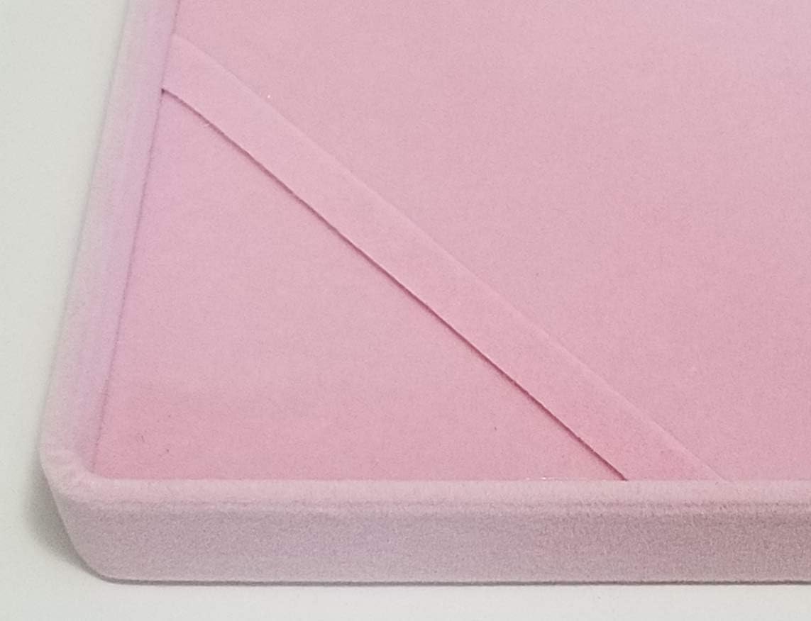 JM XXL Extra Large Pink Velvet Gift Box for Set Jewelry - Long Necklace Bracelet, Ring Travel Jewelry Organizer