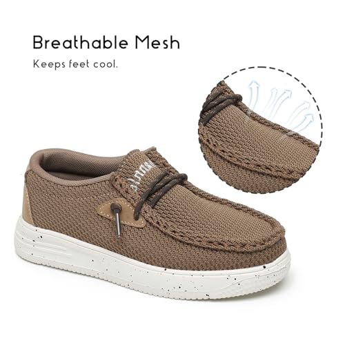 Image of Ahannie Kids Slip On Loafers, Boys Girls Casual Dress Shoes | Lightweight comfort,breathable,school or everyday wear