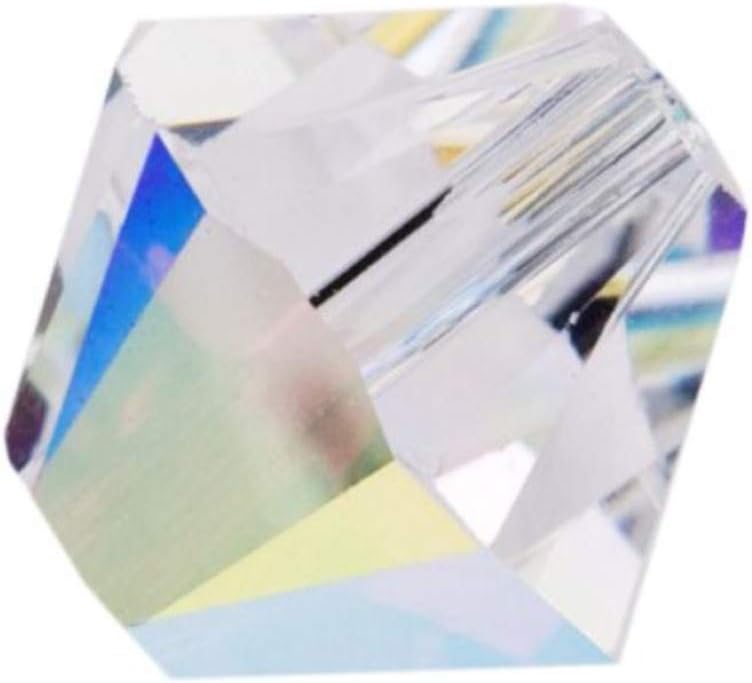 100pcs Authentic Preciosa 6mm Faceted Bicone Crystal Loose Beads Crystal AB Compatible with Swarovski 5301/5328 for DIY Jewelry Making Pre-B602 - Image 3