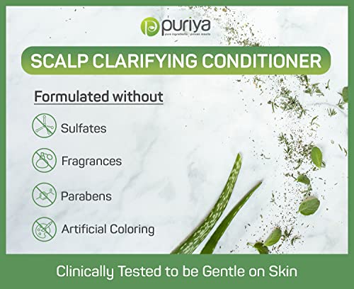 Puriya Sulfate Free Hair Conditioner With Tea Tree Oil, Moisturizing Treatment For Dry, Itchy, Flaky Scalp And Damaged Hair, For Men And Women, 16 Ounce #TOP2