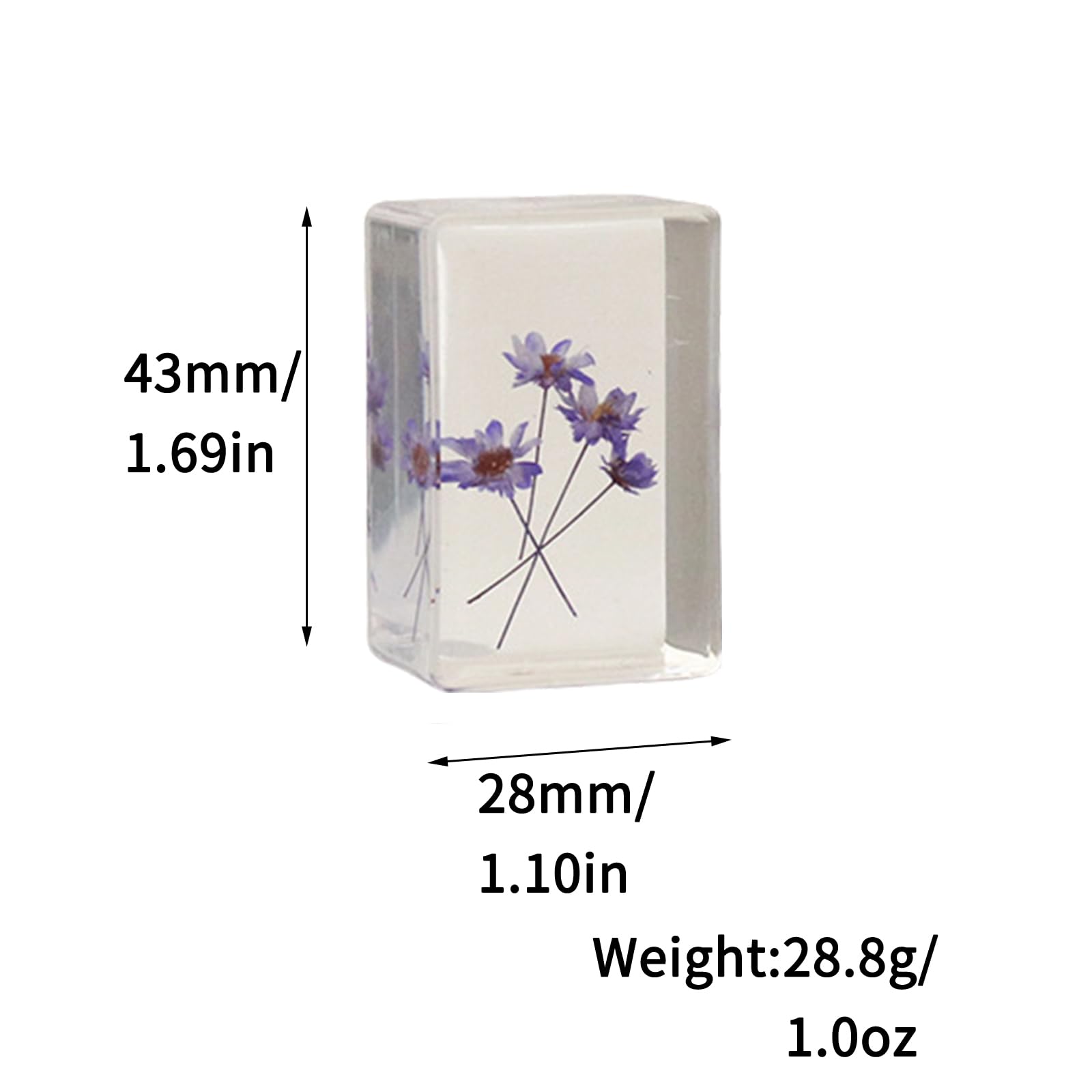 Ucubwfu 8pcs Colorful Small Star Flower Drip Gel Specimen, Children's Hobby Science Education Products, Microscope Observation of Full Star Specimen