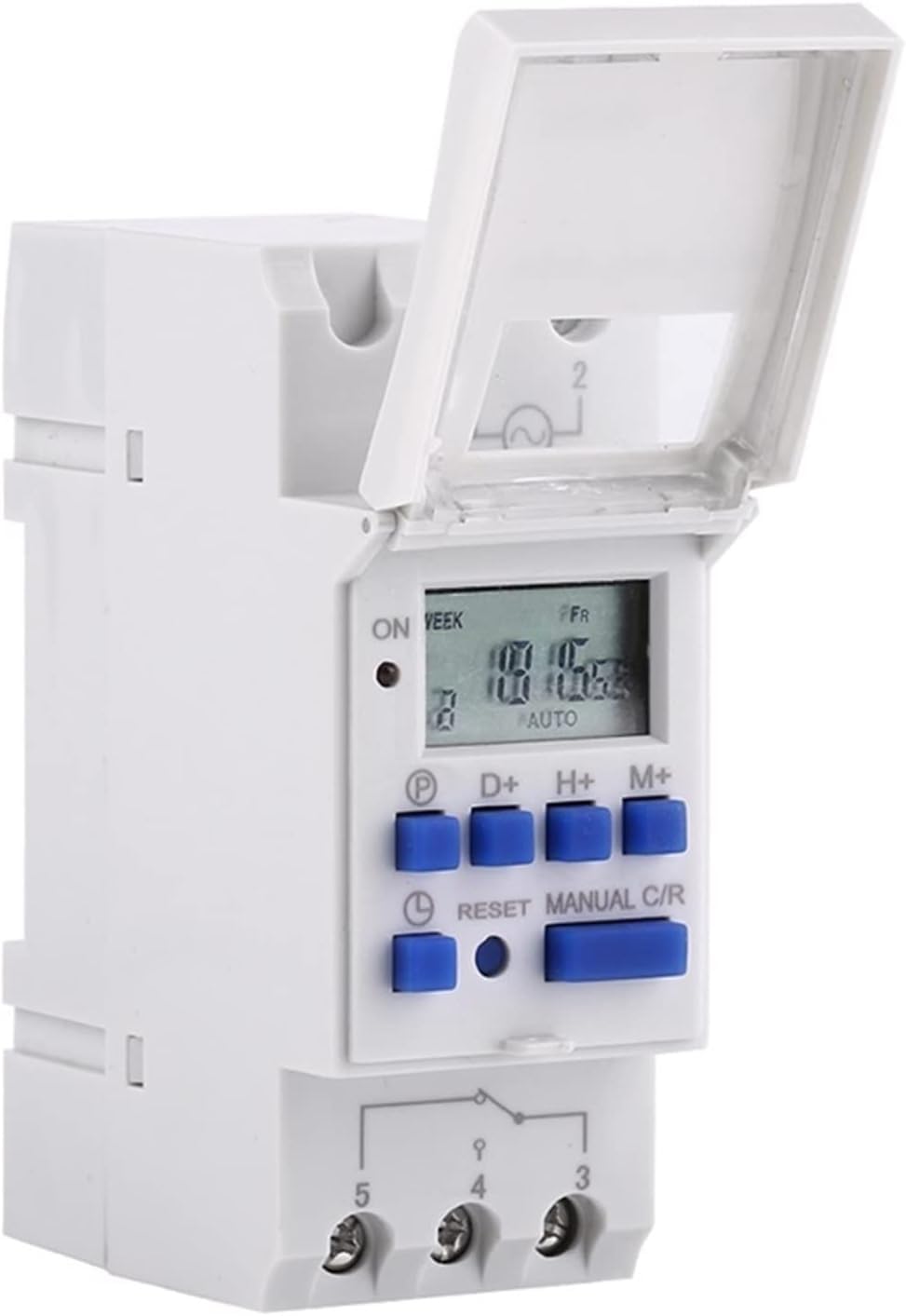 1 pieza temporizador de interruptor 220V 110V 24V 12V AHC15A TE-4163 temporizador de potencia LCD Digital relé de interruptor de tiempo programable 16A THC15(20ON 20OFF-110V)