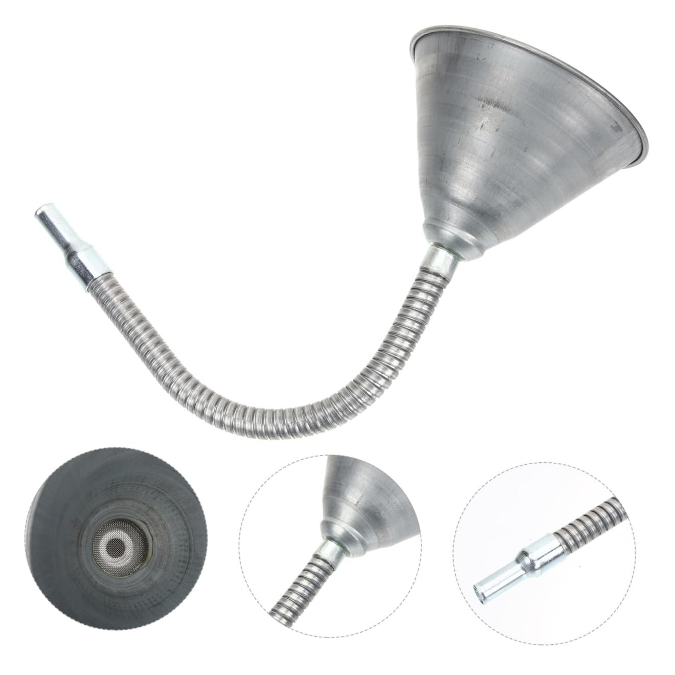 Mobestech Embudo De Aceite De Hierro Embudo Manguera Para Gasolina Tanque Sin Tapón
