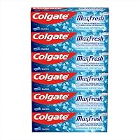 Colgate Max Fresh Cooling Crystals Toothpaste 6 x 75 ml - Effective Teeth Cleaning for Long-Lasting Freshness and a Clean Mouth Feel - Keeps Teeth White and Fights Caries