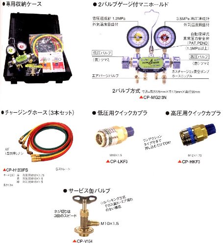 Amazon.co.jp: デンゲン YM-134 R-134a用ガスチャージセット R134a用