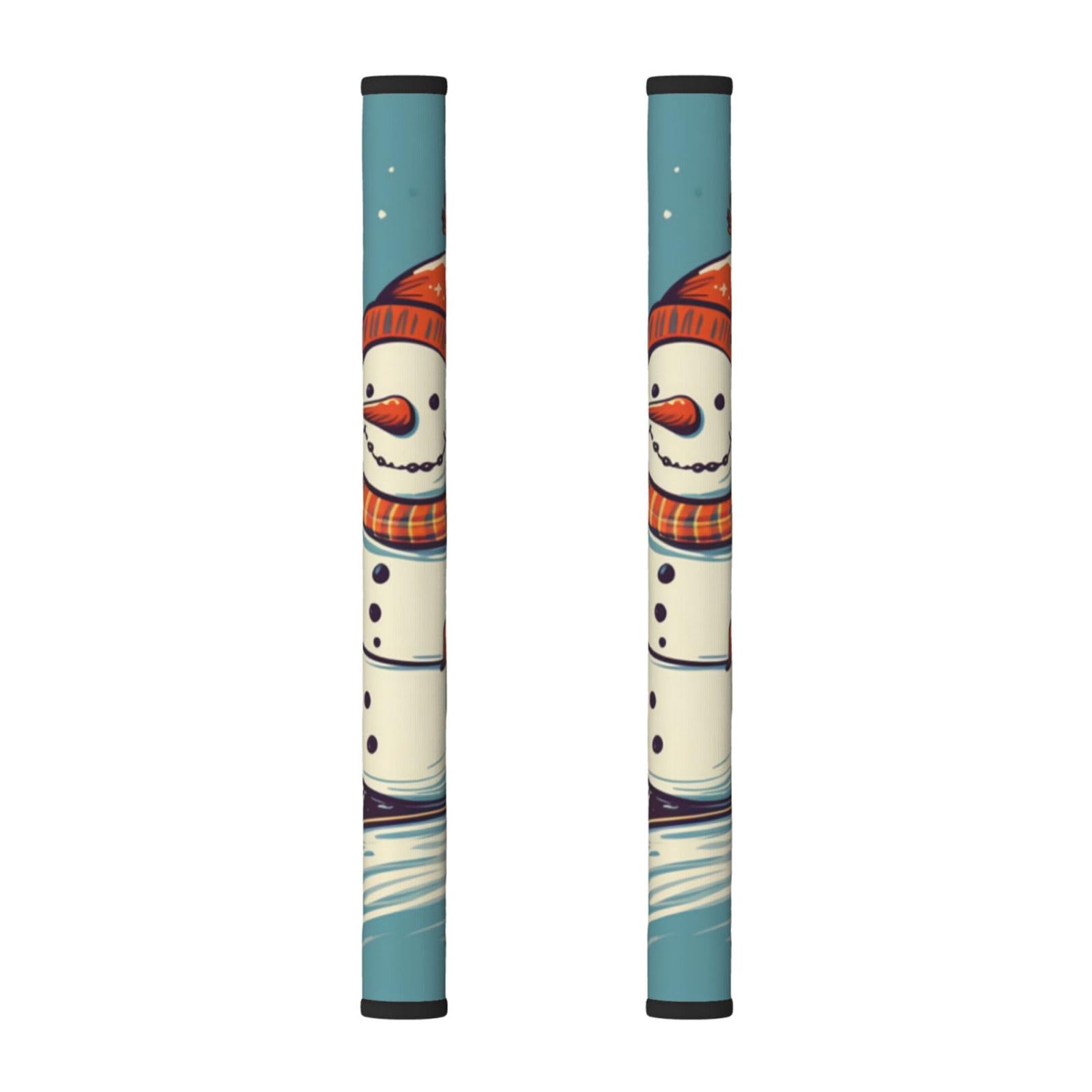 VGFJHNDF Refrigerator Door Handle Covers 2-Pack, Skiing Snowman Printed Protect and Decorate for Fridge Ovens Dishwashers