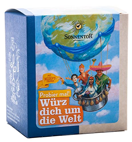 Sonnentor Probier mal! Würz dich um die Welt 10 Einzelgewürze á 5g 1er Pack (1 x 50 g) - Bio